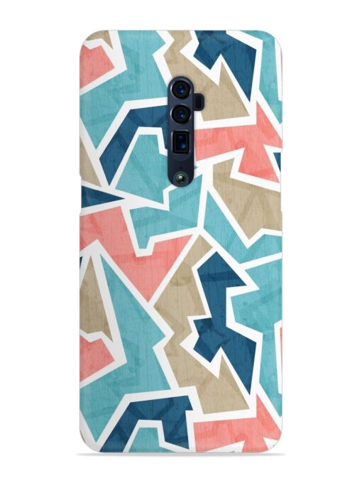 Vintage Geometric Triangle Snap Case for Oppo Reno 10X Zoom Zapvi