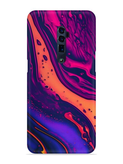 Fluid Blue Pink Art Snap Case for Oppo Reno 10X Zoom