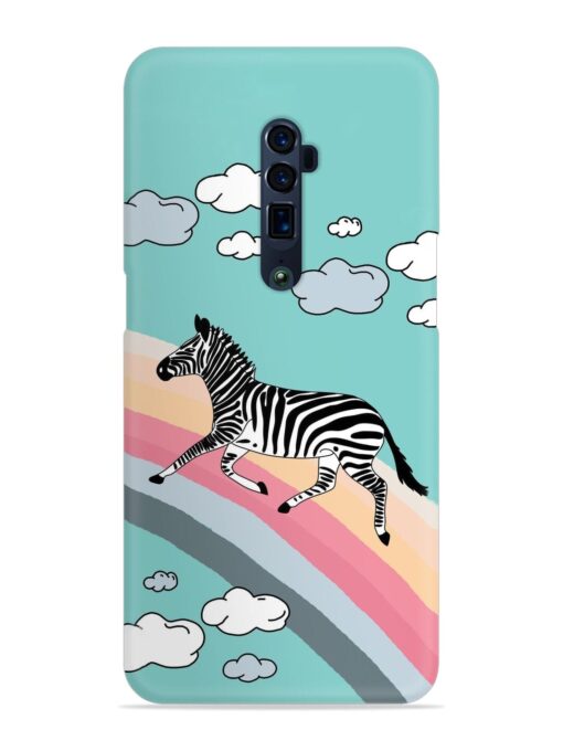 Running Zebra Snap Case for Oppo Reno 10X Zoom Zapvi