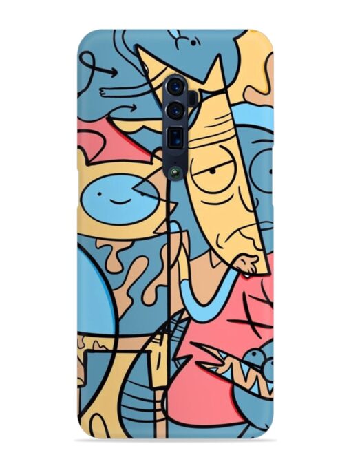 Silly Face Doodle Snap Case for Oppo Reno 10X Zoom Zapvi