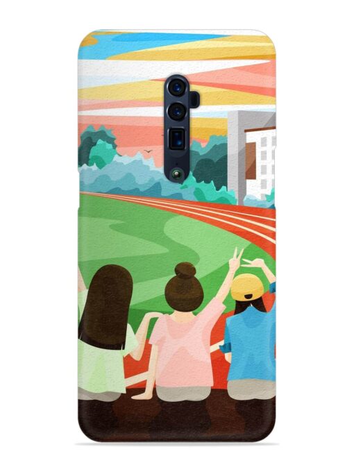 School Playground Snap Case for Oppo Reno 10X Zoom Zapvi