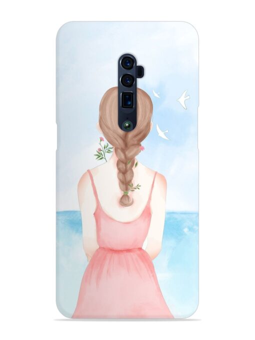 Watercolor Girl Vector Snap Case for Oppo Reno 10X Zoom Zapvi