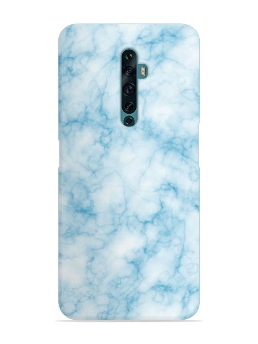 Blue White Natural Marble Snap Case for Oppo Reno 2F Zapvi