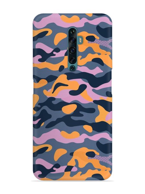 Camouflage Army Military English Orange Art Snap Case for Oppo Reno 2F Zapvi