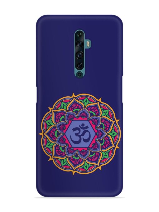 Om Mandala Art Blue Snap Case for Oppo Reno 2F Zapvi