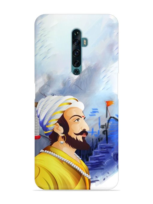 Shivaji Maharaj Color Paint Art Snap Case for Oppo Reno 2F