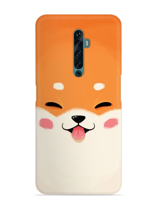 Cute Dog Face Vector Snap Case for Oppo Reno 2F