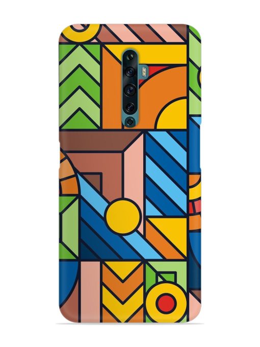 Colorful Geometric Snap Case for Oppo Reno 2F Zapvi