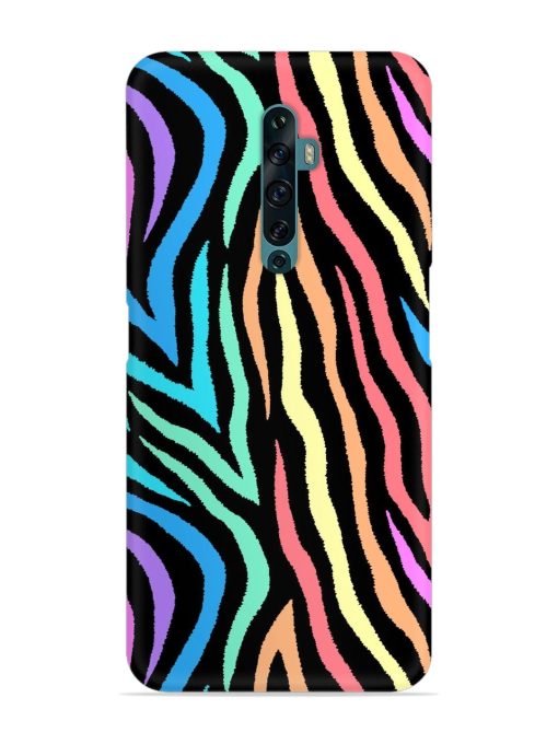 Colorful Abstract Zebra Snap Case for Oppo Reno 2F