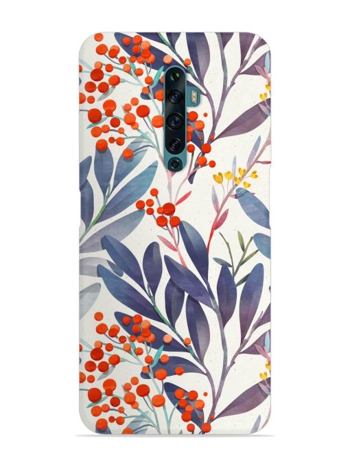 Seamless Floral Pattern Snap Case for Oppo Reno 2F