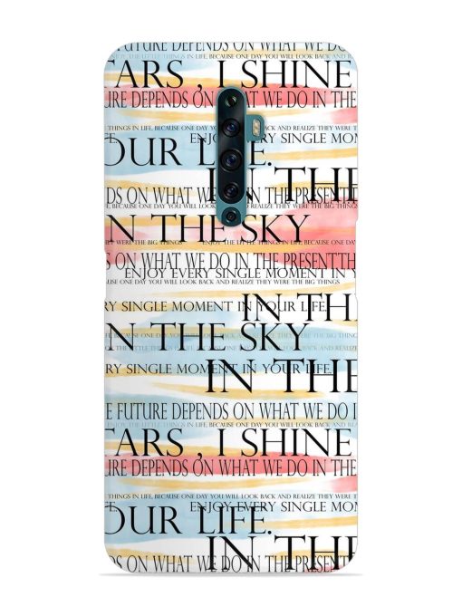 Seamless Slogans Pattern Snap Case for Oppo Reno 2F Zapvi