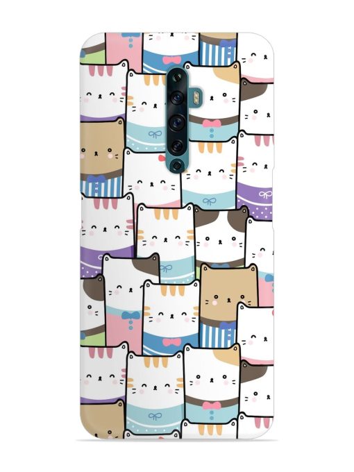 Cute Adorable Cat Snap Case for Oppo Reno 2F