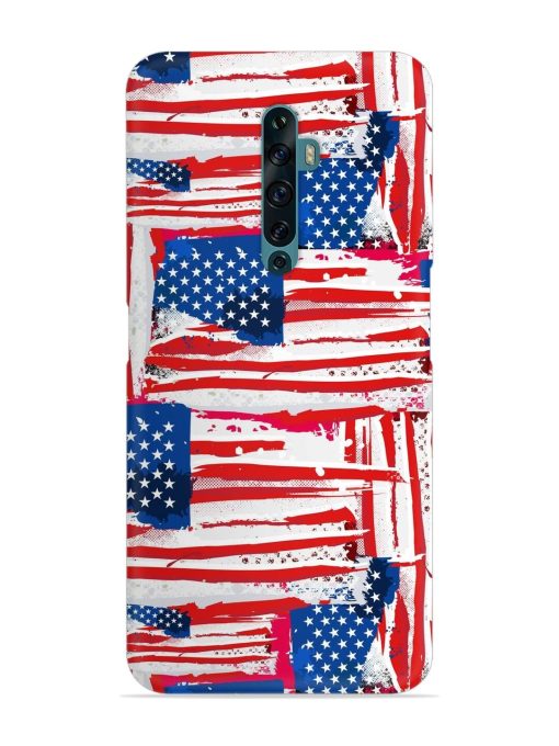 Usa Flag Seamless Snap Case for Oppo Reno 2F Zapvi