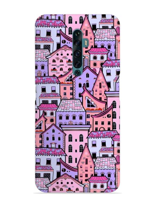 Seamless Pattern Houses Snap Case for Oppo Reno 2F Zapvi