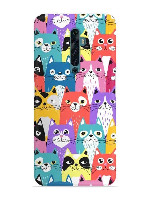 Funny Cartoon Cats Snap Case for Oppo Reno 2F