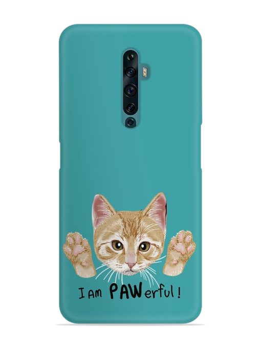 Typography Slogan Cat Snap Case for Oppo Reno 2F Zapvi