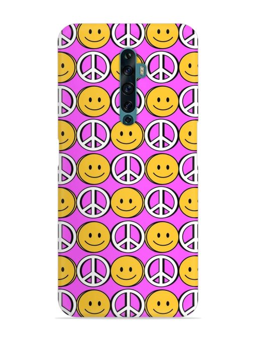 Smiley Face Peace Snap Case for Oppo Reno 2F