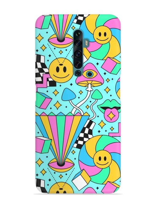 Trippy Rainbow 60S Snap Case for Oppo Reno 2F Zapvi