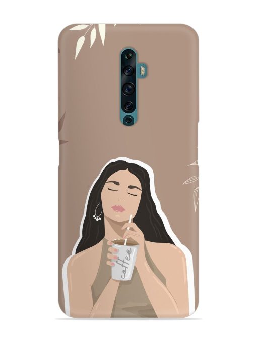 Girl With Coffee Snap Case for Oppo Reno 2F