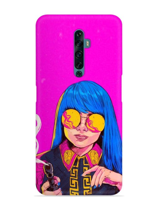 Aesthetic Anime Girl Snap Case for Oppo Reno 2F