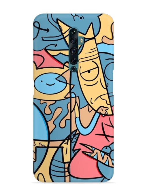 Silly Face Doodle Snap Case for Oppo Reno 2F Zapvi