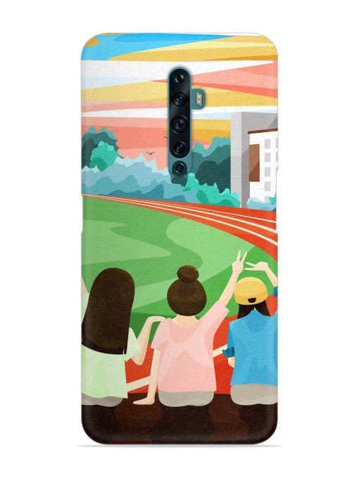 School Playground Snap Case for Oppo Reno 2F Zapvi