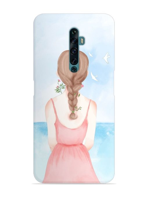 Watercolor Girl Vector Snap Case for Oppo Reno 2F Zapvi