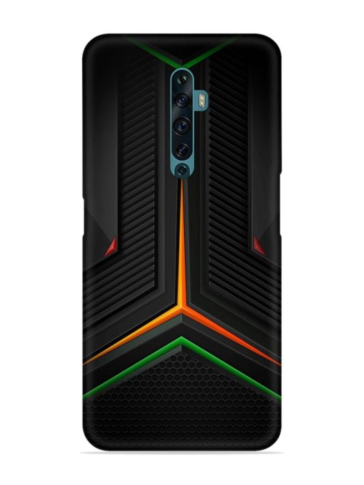 Orange Triangle Light Snap Case for Oppo Reno 2Z Zapvi