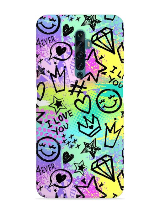 Bright Seamless Pattern Snap Case for Oppo Reno 2Z Zapvi