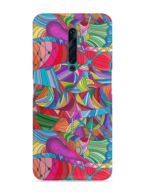 Seamless Patterns Hand Drawn Snap Case for Oppo Reno 2Z Zapvi