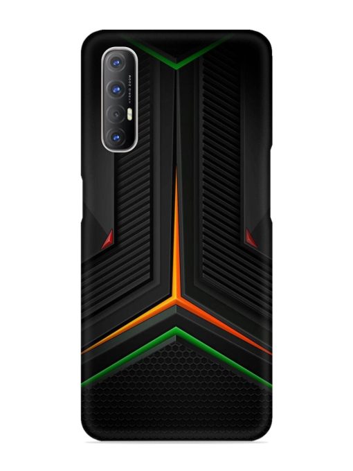 Orange Triangle Light Snap Case for Oppo Reno 3 Pro Zapvi