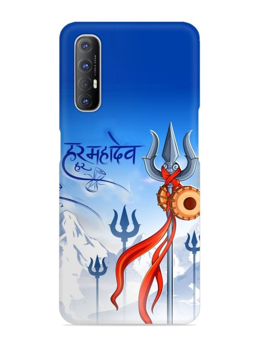 Har Har Mahadev Trishul Snap Case for Oppo Reno 3 Pro Zapvi