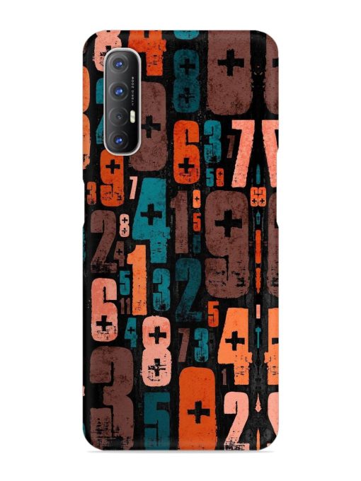 0 To 9 Art Snap Case for Oppo Reno 3 Pro Zapvi