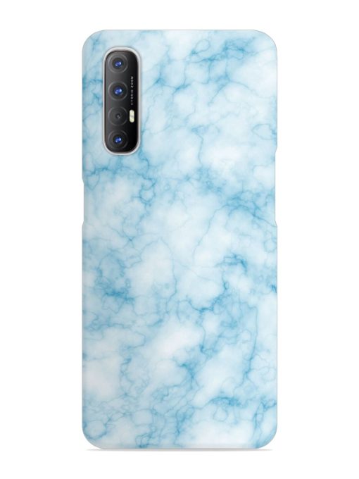 Blue White Natural Marble Snap Case for Oppo Reno 3 Pro Zapvi