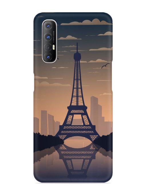 France Paris Eiffel Tower Gradient Snap Case for Oppo Reno 3 Pro Zapvi