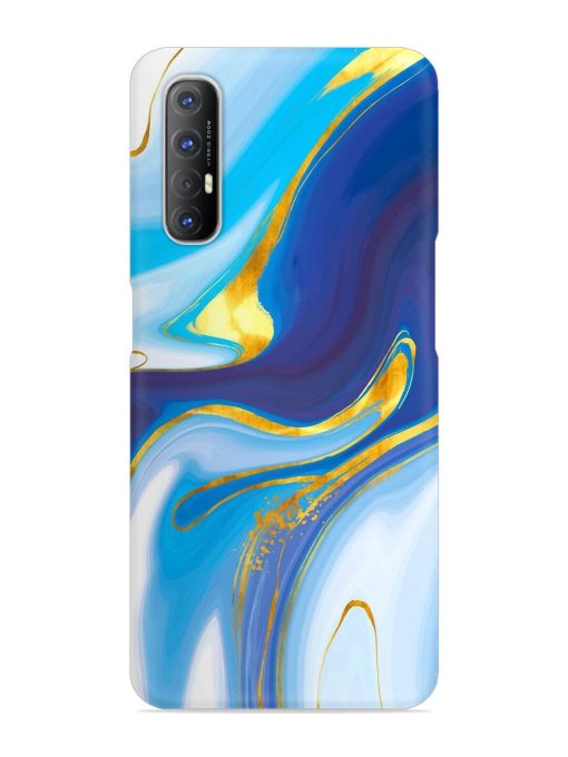 Watercolor Background With Golden Foil Snap Case for Oppo Reno 3 Pro Zapvi