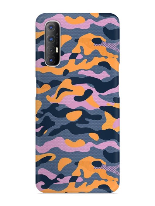 Camouflage Army Military English Orange Art Snap Case for Oppo Reno 3 Pro Zapvi