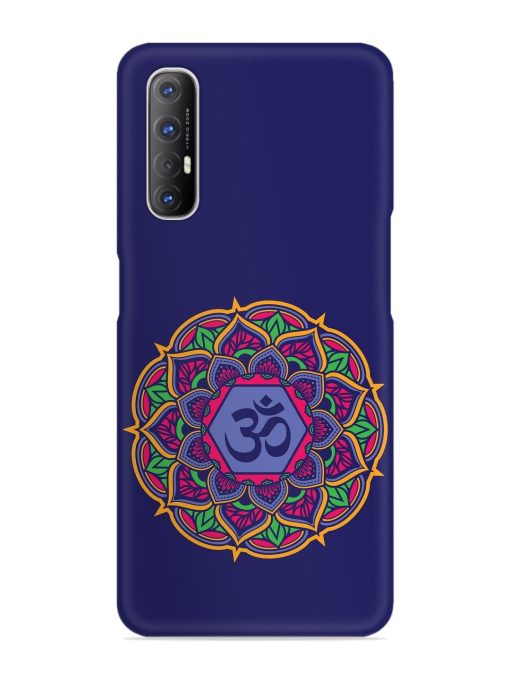 Om Mandala Art Blue Snap Case for Oppo Reno 3 Pro Zapvi