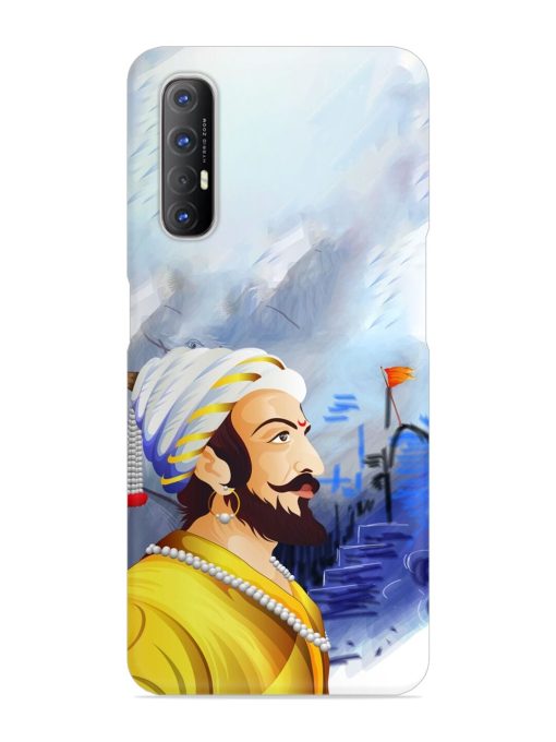 Shivaji Maharaj Color Paint Art Snap Case for Oppo Reno 3 Pro Zapvi