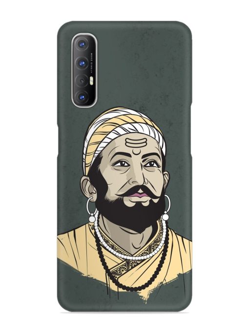 Shivaji Maharaj Vector Art Snap Case for Oppo Reno 3 Pro