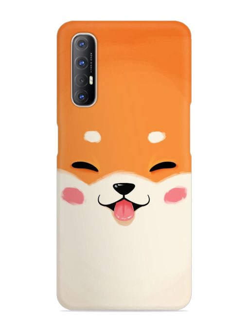 Cute Dog Face Vector Snap Case for Oppo Reno 3 Pro Zapvi