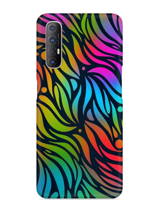 Abstract Leaf Design Snap Case for Oppo Reno 3 Pro Zapvi