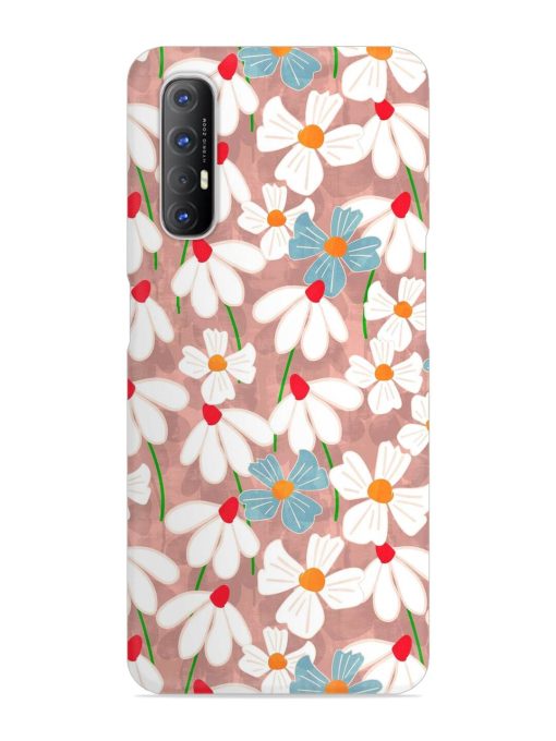 Abstract Petal Flowers Snap Case for Oppo Reno 3 Pro Zapvi