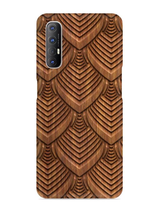 Carved Pattern On Snap Case for Oppo Reno 3 Pro Zapvi