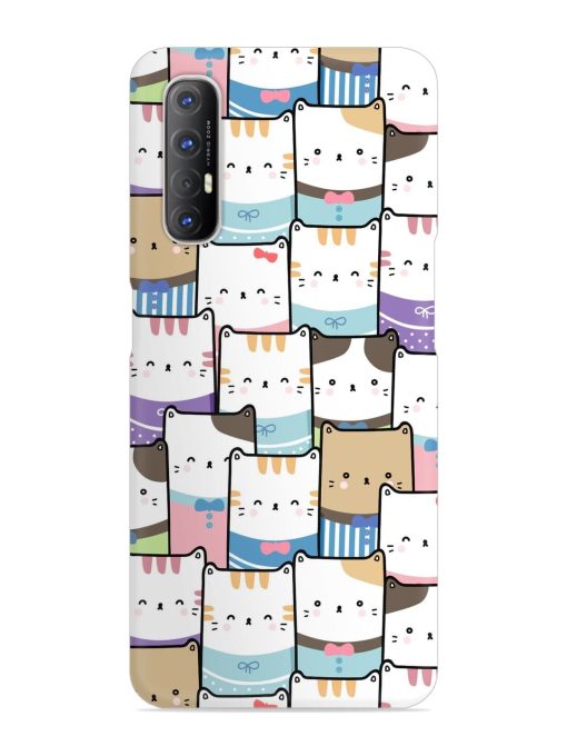 Cute Adorable Cat Snap Case for Oppo Reno 3 Pro