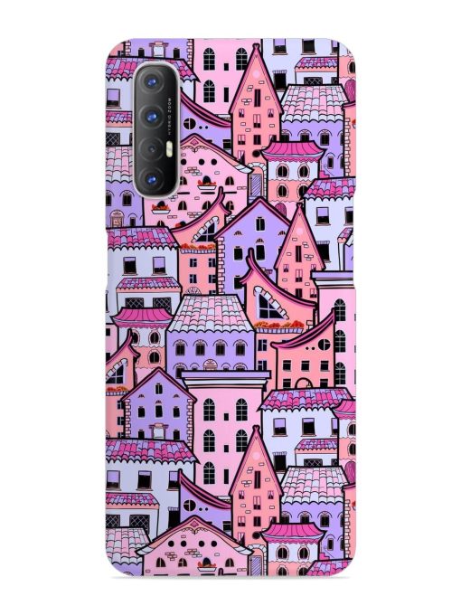 Seamless Pattern Houses Snap Case for Oppo Reno 3 Pro Zapvi