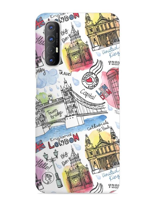 Vector London Landmark Snap Case for Oppo Reno 3 Pro Zapvi