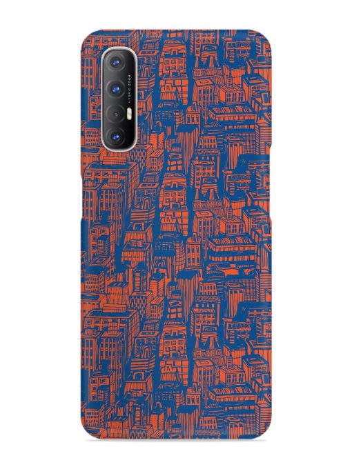 Hand Drawn Seamless Snap Case for Oppo Reno 3 Pro