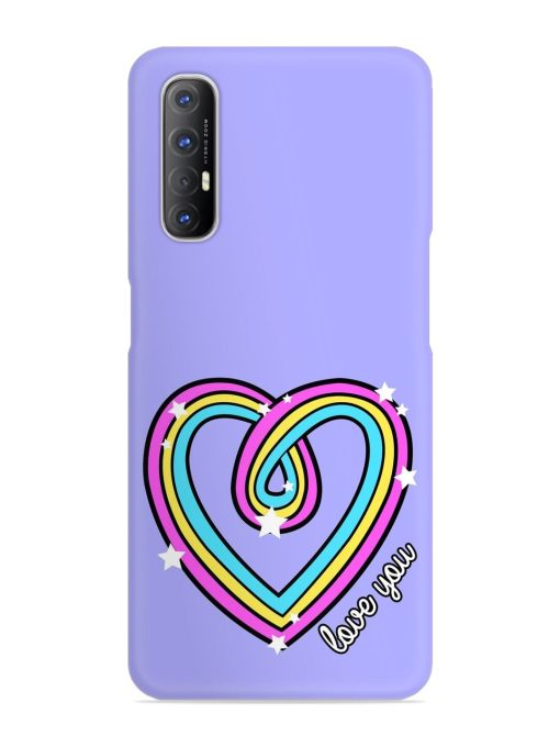 Colorful Rainbow Heart Snap Case for Oppo Reno 3 Pro