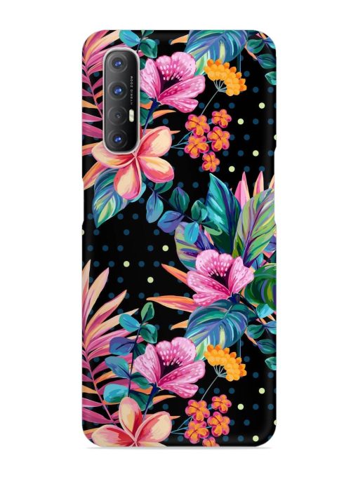 Seamless Floral Pattern Snap Case for Oppo Reno 3 Pro Zapvi